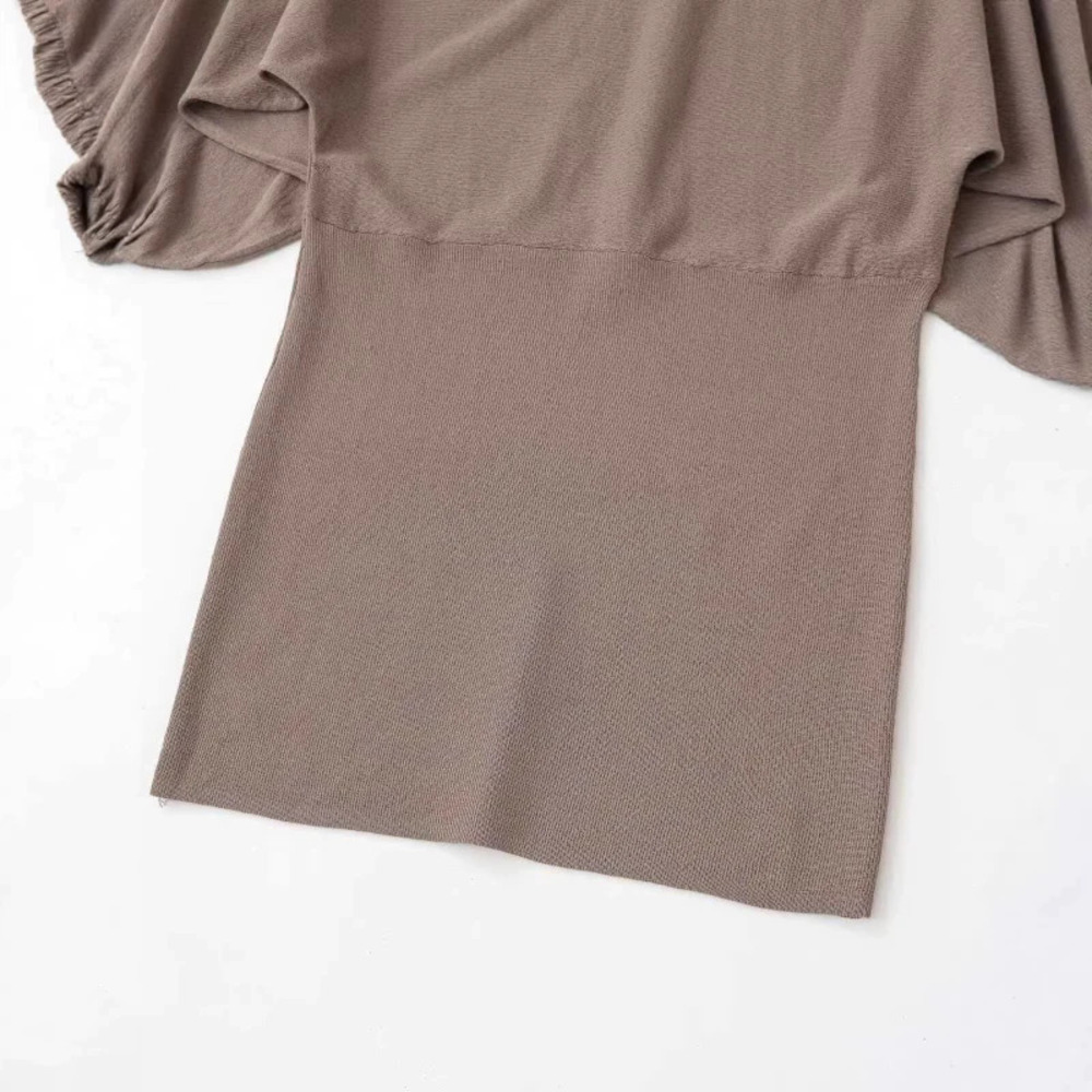 ZARA Summer Simple Round Neck Knit Slimming Dress